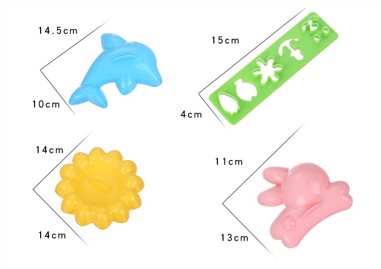 3/4 Pack Kids Cartoon Cute Rabbit Dolphin Rice Ball Shape DIY Sushi ...