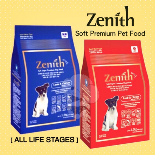 Zenith soft premium outlet dog food