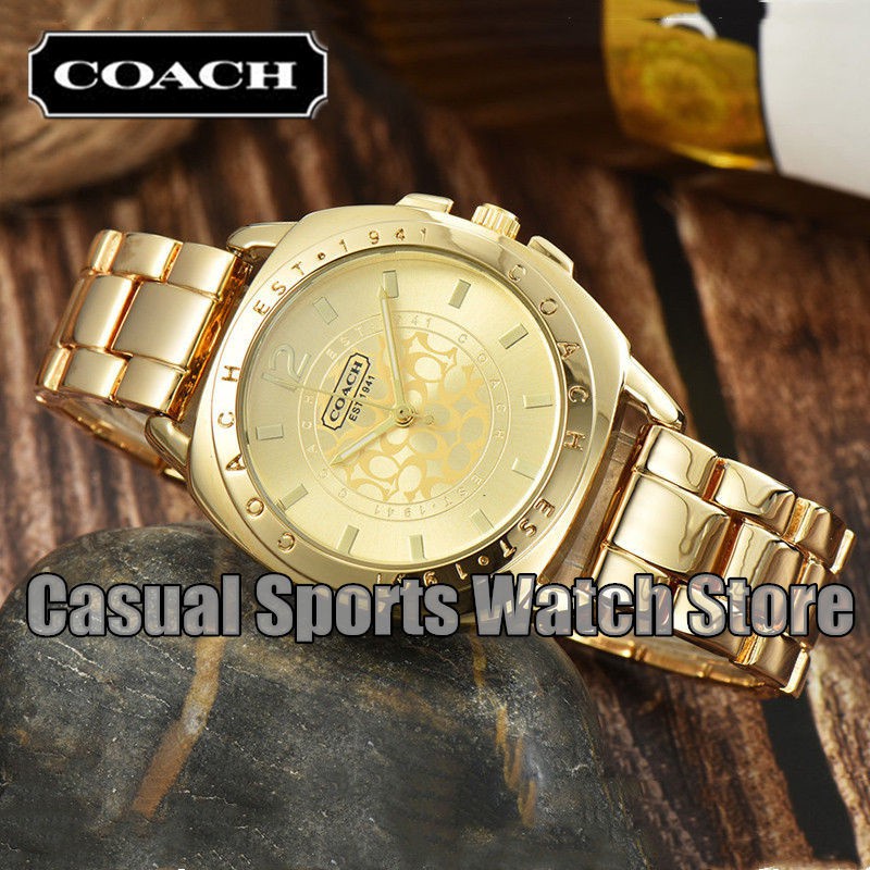 Coach watch online gold