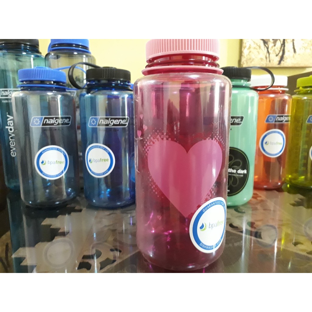 Nalgene Water Bottle, Pink Heart w/ pink Lid, 32oz | Shopee Philippines