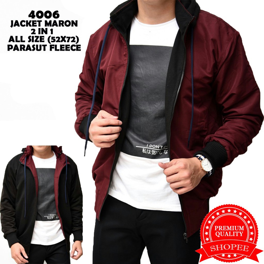 2IN1 REVERSIBLE JACKET MOTORCYCLE JACKET BB JACKET PARACHUTE JACKET MEN ...