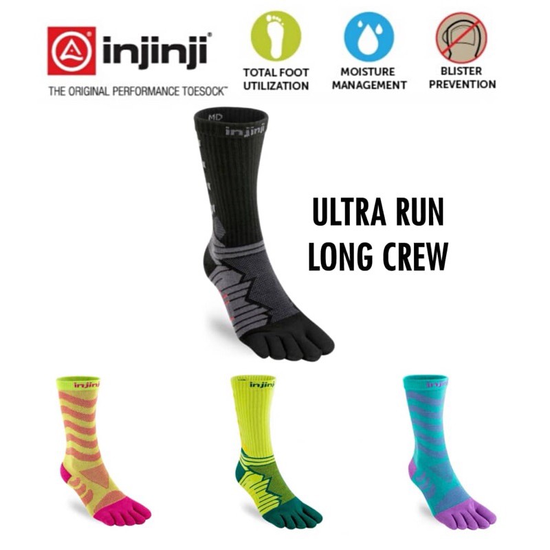 Injinji ULTRA RUN LONG CREW ToeSocks/Five Finger Socks Running