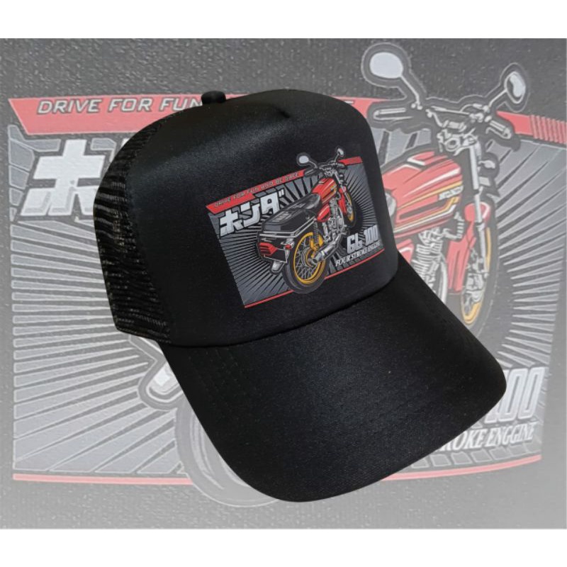 Trucker Hat Net distro honda gank racing team cb GL max mp tiger(GL ...