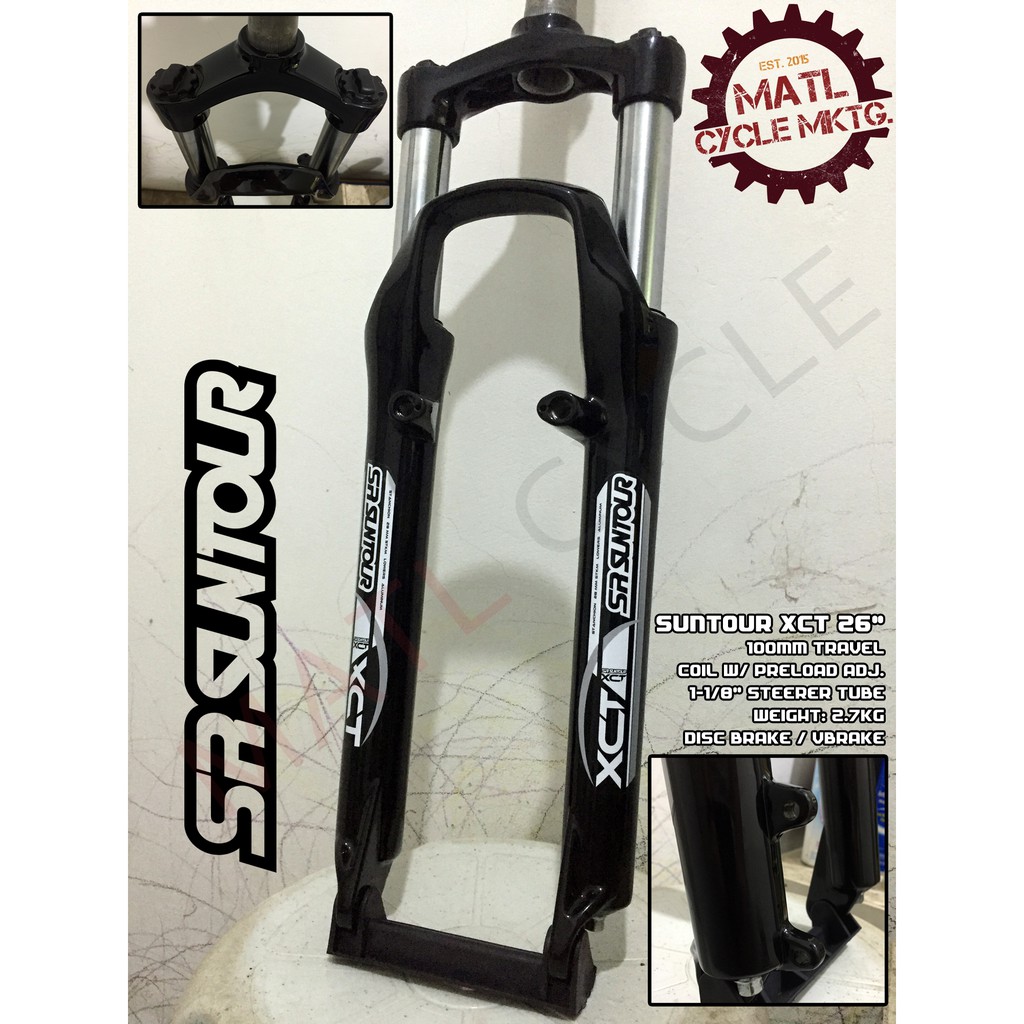 Mountain Bike SR SUNTOUR XCT Shock Fork Suspension 26