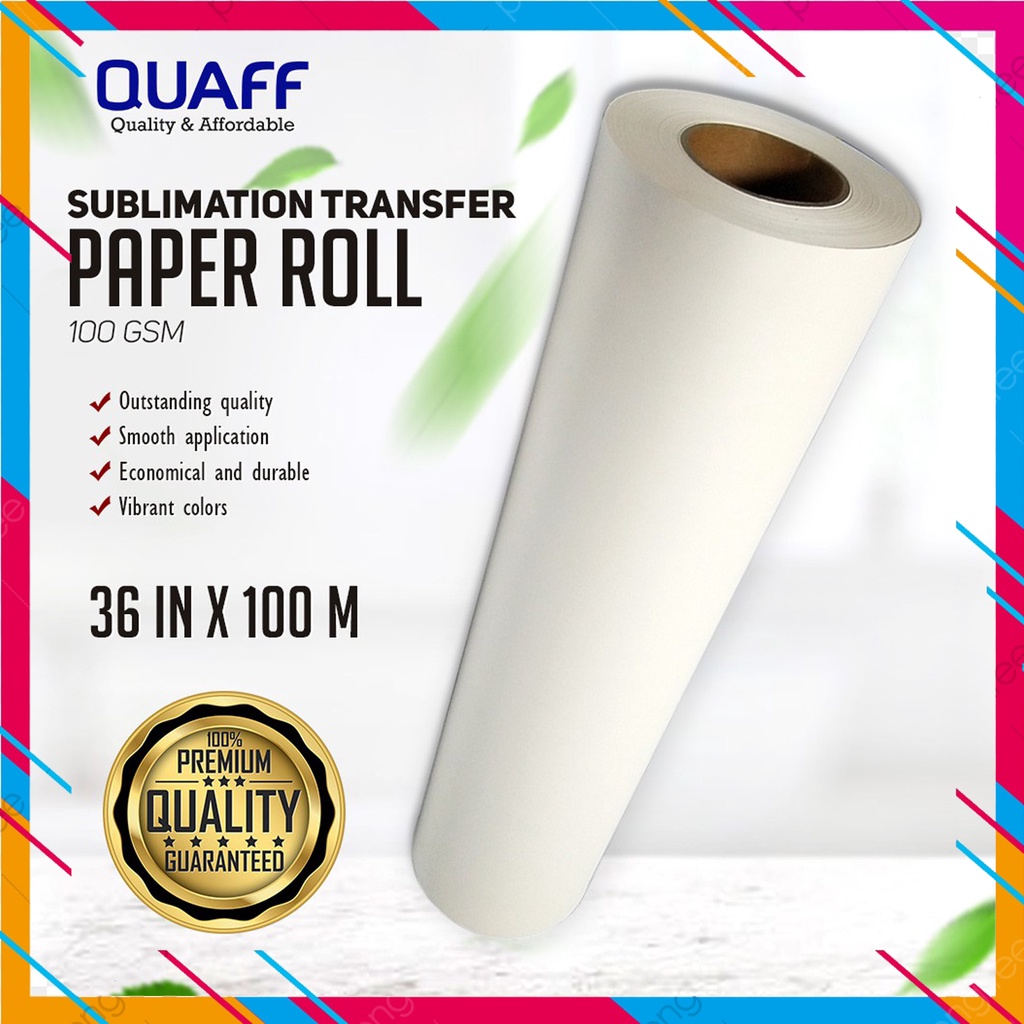 1 ROLL 36" / 44" SUBLIMATION PAPER (100METER/ROLL) Shopee Philippines