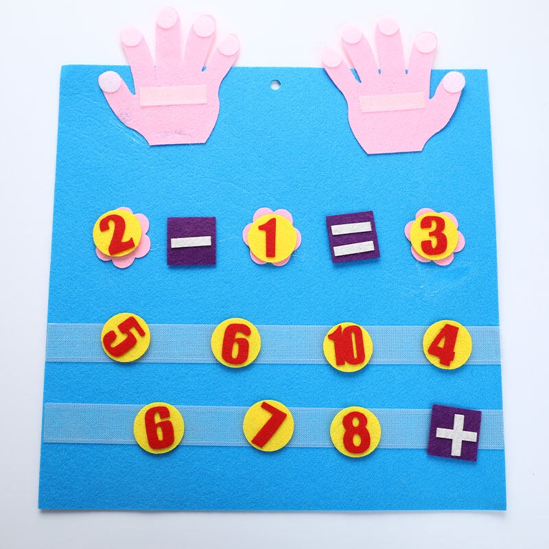 Kid Montessori Toys Felt Finger Numbers Math Children Counting Learning ...