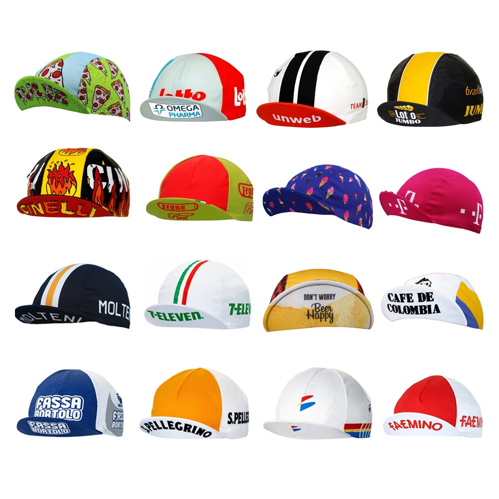 Multi Types Breathable Cycling Caps Bike Wear Hat Pro Team Bicycle Caps ...