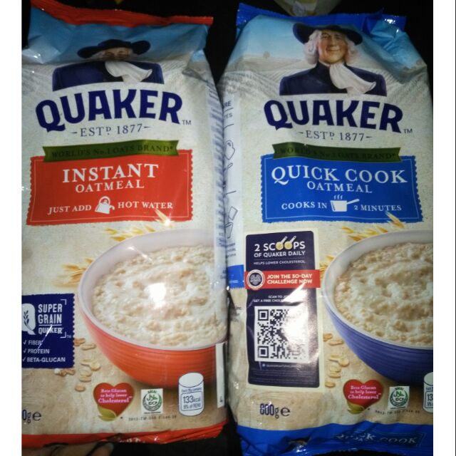 Quaker Oats Instant or Quick Cook Oatmeal Cereal 400g OR 800g - PRICE ...