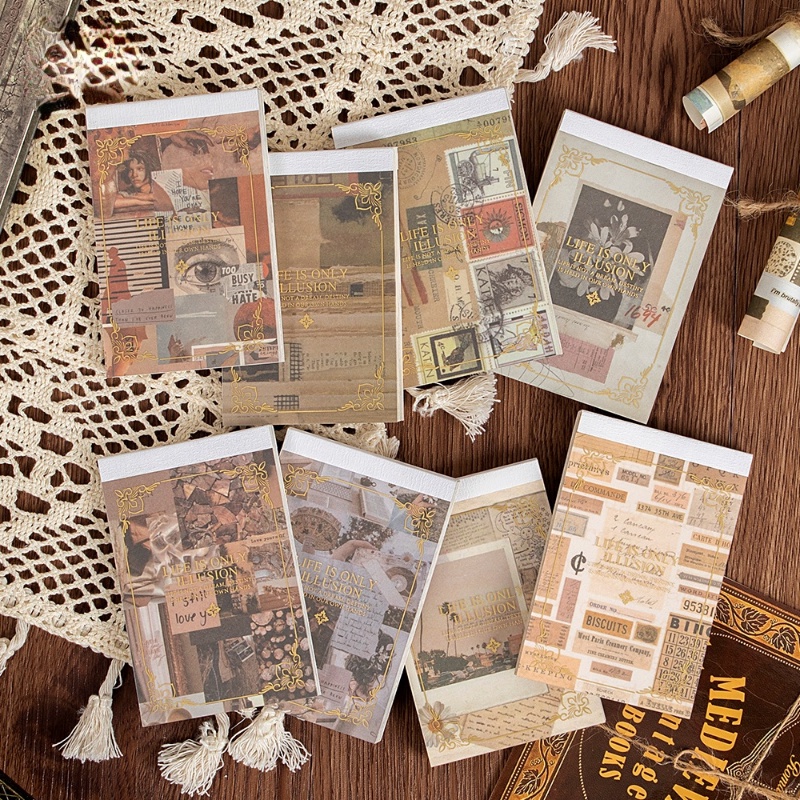 50pcs/lot vintage Journal base paper note notes [revisiting the old ...