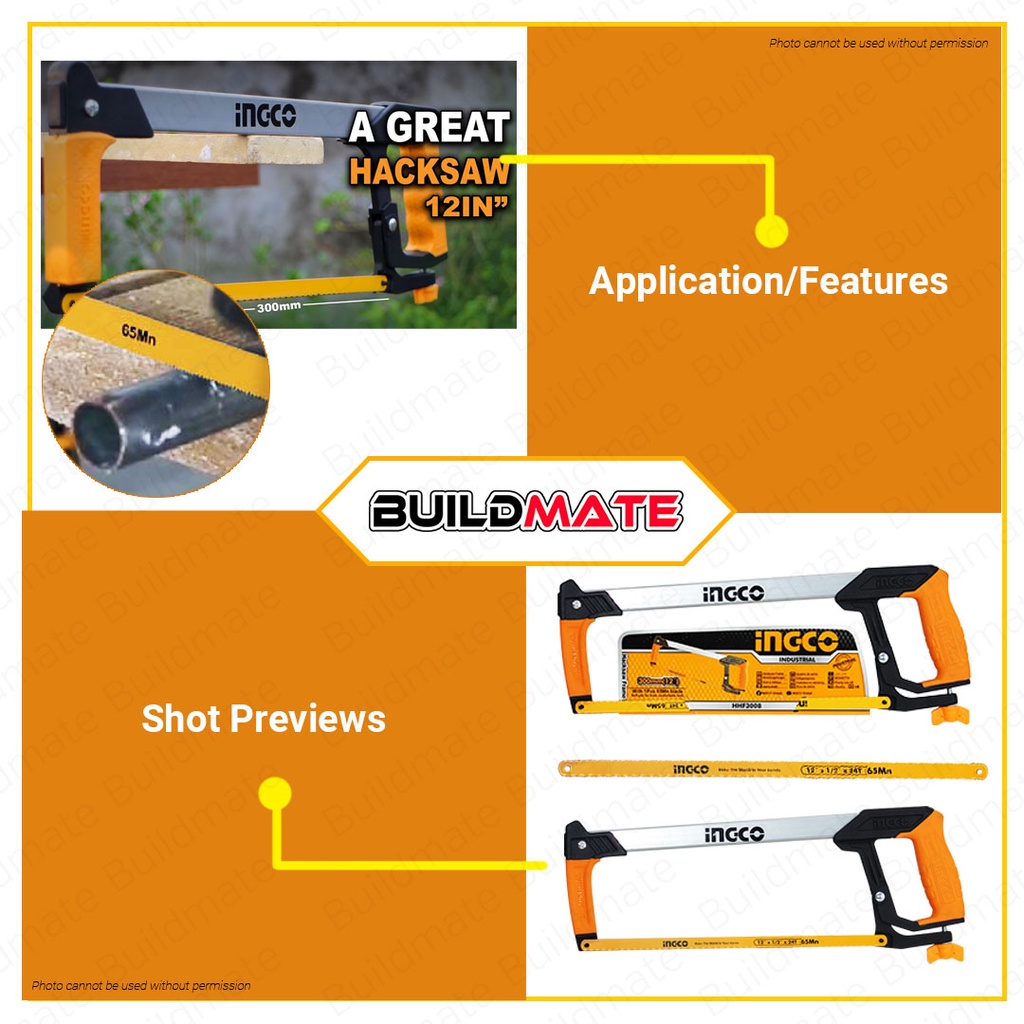 BUILDMATE Ingco Hacksaw Frame 12
