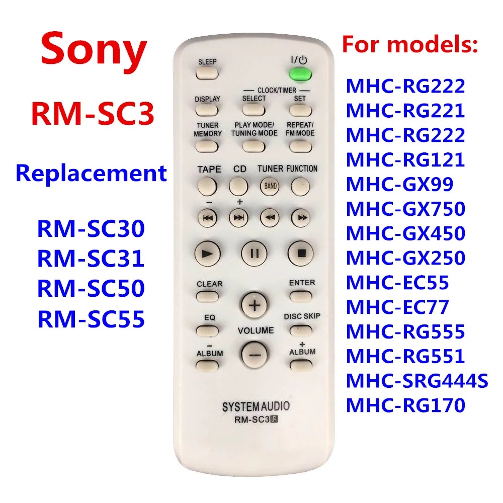 RM-SC3 NEW Remote For RM-SC30 RM-SC31RM-SC50 RM-SC55 For SONY CD HIFI ...