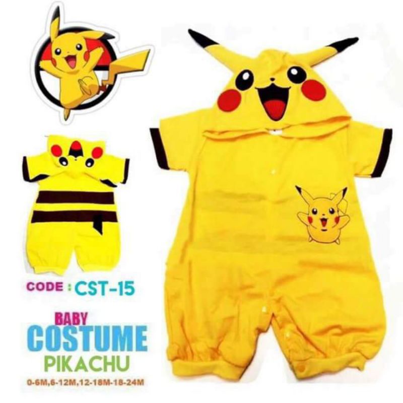 pikachu/Pokemon baby costume New born to 3yrs Shopee Philippines