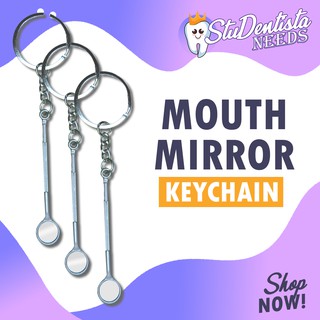 DDP Dental Mouth Mirror Pink Color Handle Key Chain Dental Instruments  Keychain