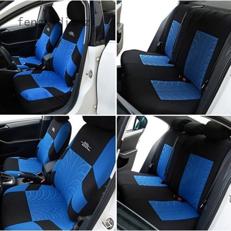 Car Motor Accessories Store Ready stock Car Seat Covers Set Universal Fit Most Cars Covers with Tire Track Detail Styling Car Seat Protector Four Seasons For Seats Shopee Philippines