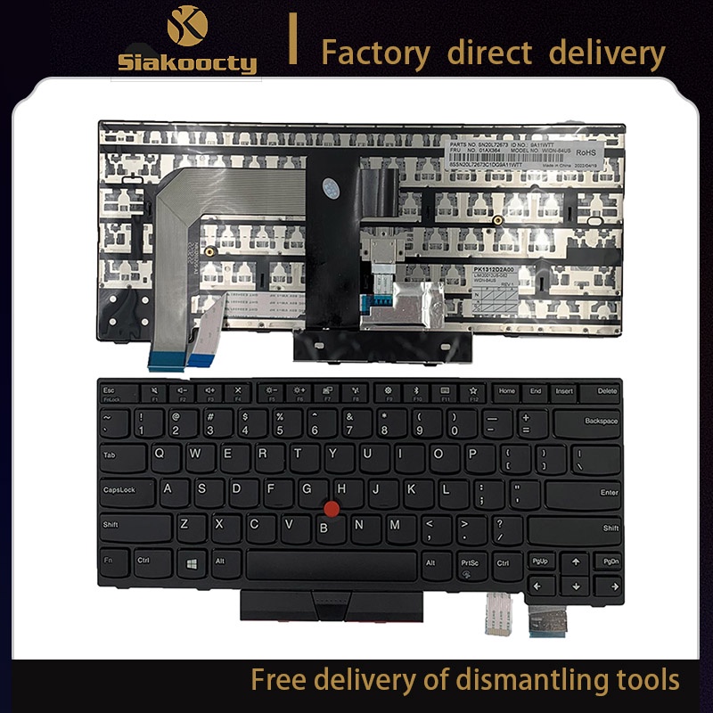 Tastiera Retroilluminata US-ENG Per Lenovo ThinkPad T480 E A485 - Nuova Originale 01HX459 01HX419