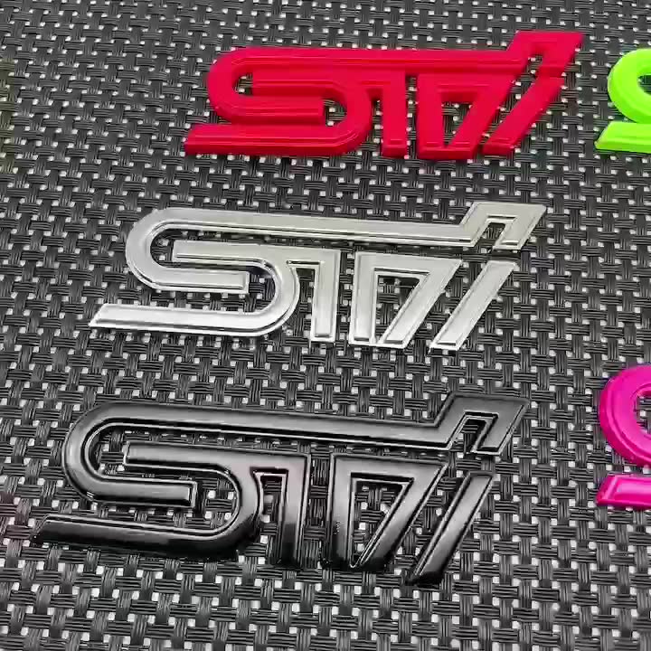 STI Emblem Car Metal Sticker Body Decoration Badge Decal For Subaru ...