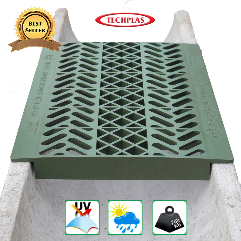 (3pcs) TECHPLAS Drain Cover 9