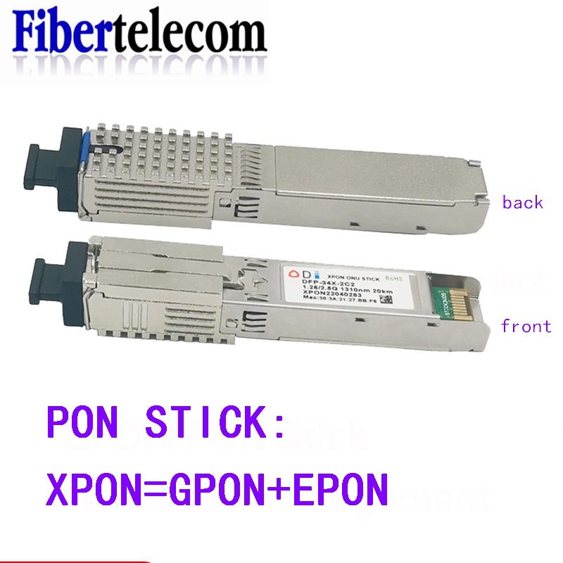 PON STICK EPON GPON XPON SFP ONU Stick With MAC SC Connector Pon Module ...