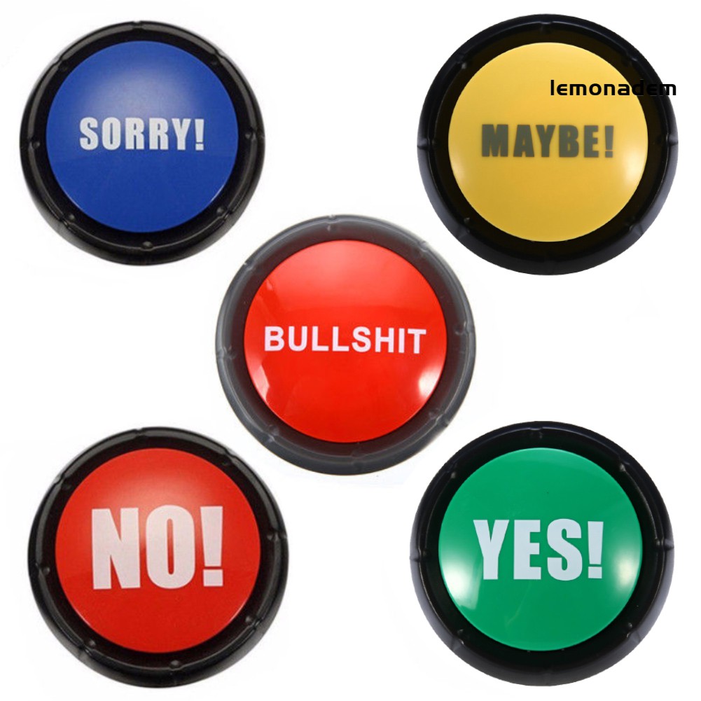 Lem Bullshit Maybe No Sorry Yes Sound Talking Button Home Office Party ...