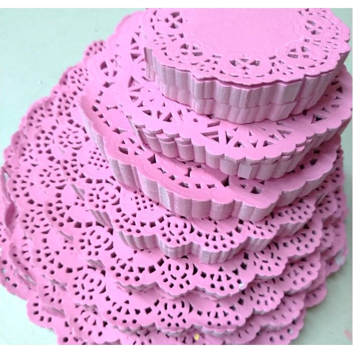 Pink Paper Doilies Large Sizes (50pcs/Pack) Shopee Philippines