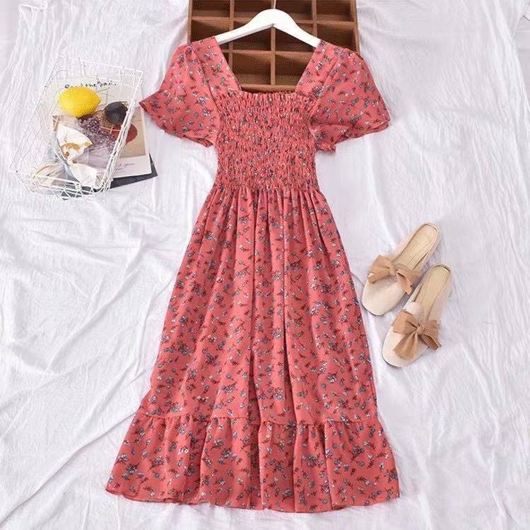 korean dress maxi beach boho flower long gown women dresses for women  formal casual below the knee | Shopee Philippines