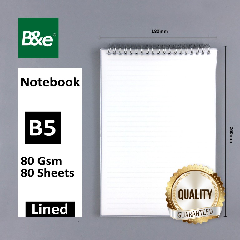 bnesos Stationary School Supplies PP Cover Notebook W/ Garter Steno