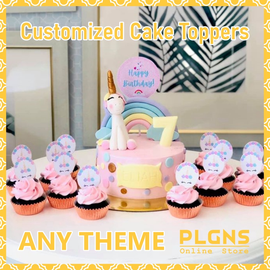 Cupcake Toppers | Personalized / Customized Cake Toppers | Shopee ...