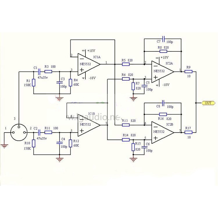 Updated Balanced XLR to Unbalanced RCA Preamplifier Headphone Dual OP ...