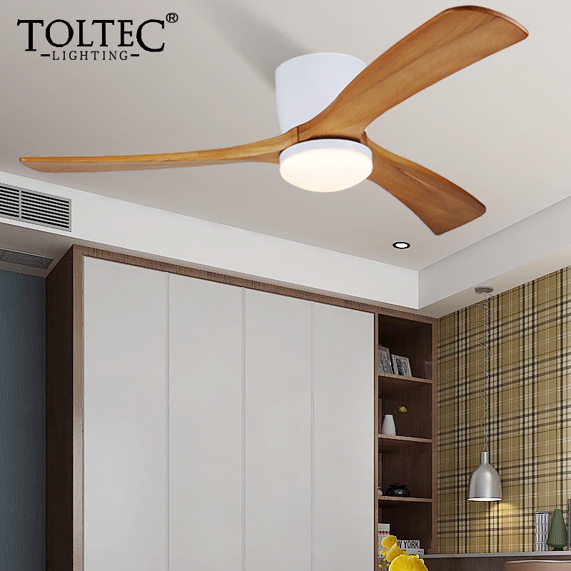 48 Inch Low Floor Wooden White White Dc Ceiling Fan Remote Control Roof ...