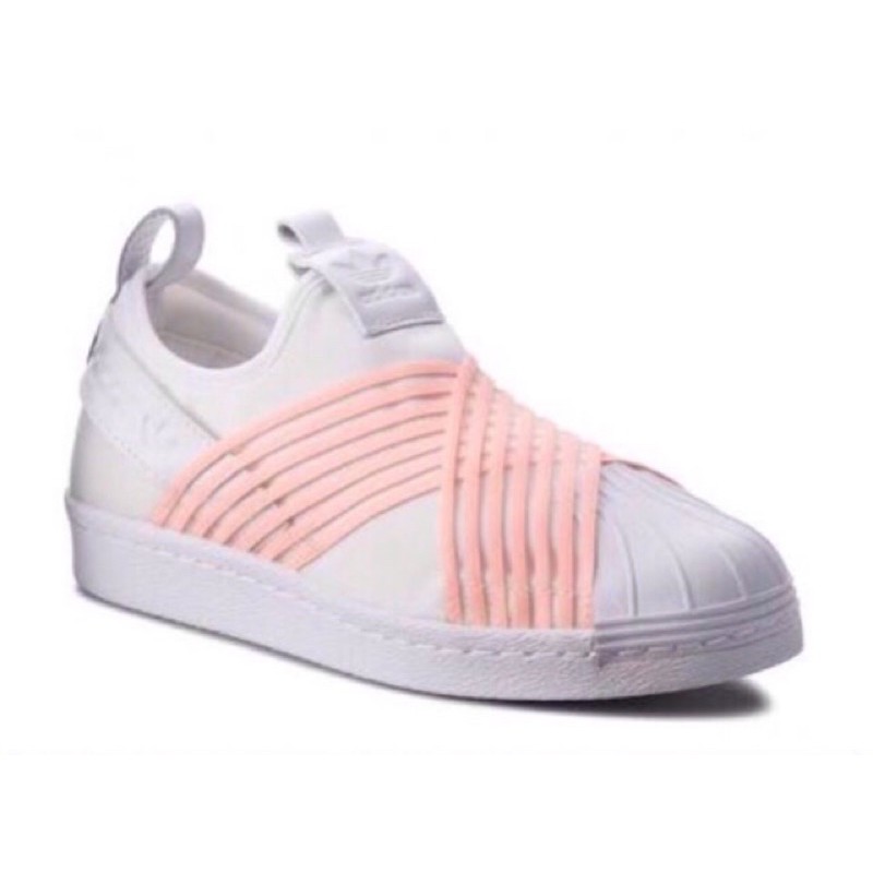 Adidas superstar outlet slip on peach