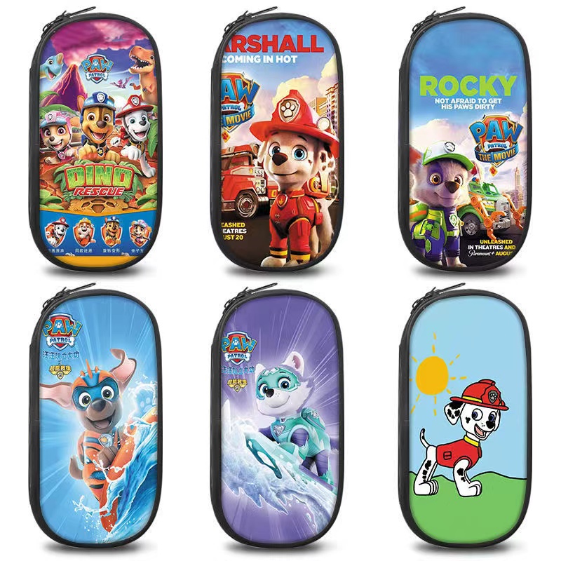 Paw Patrol Filled Pencil Case Large Full Stationery Set School Supplies For Kids 3 Tier With Pens, Pencils & Markers Chase Rubble Marshall, Blue, Red, Zipper Pouch, Blue, Red, Pencil Case With
