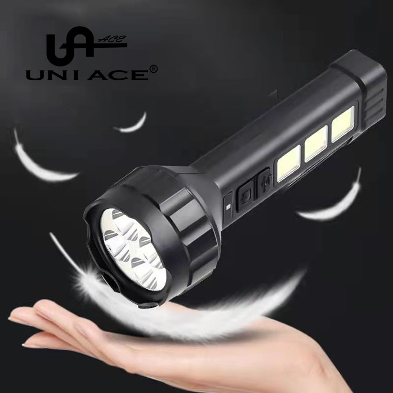 Super Bright Powerful 4Led Spotlight Rechargeable Long-range Torch ...