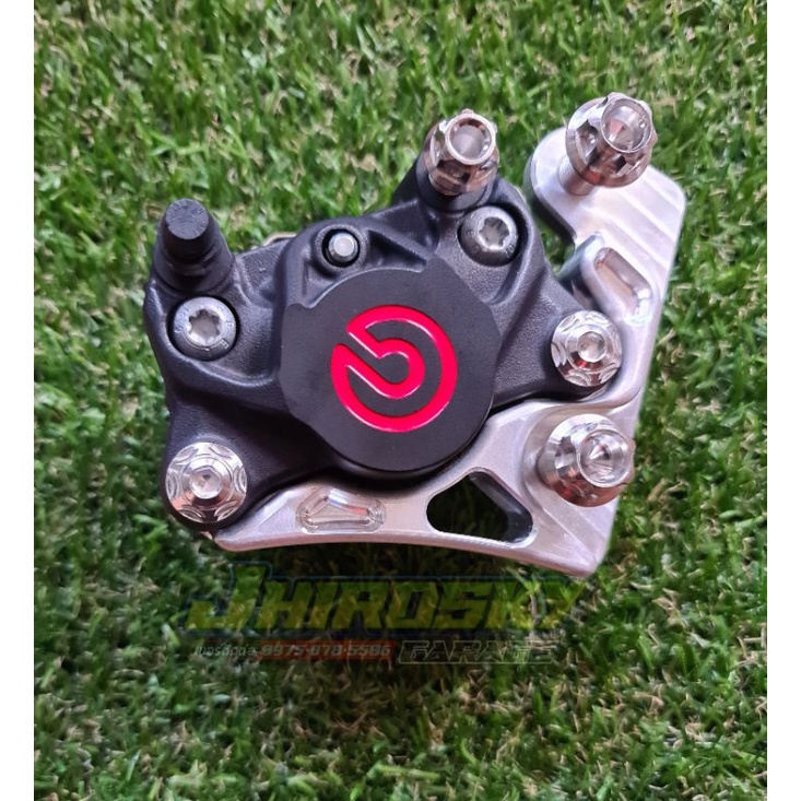 Brembo 2-Piston Gold Caliper - Rear, Casting Type, 32mm Pistons, Part #20.5161.43