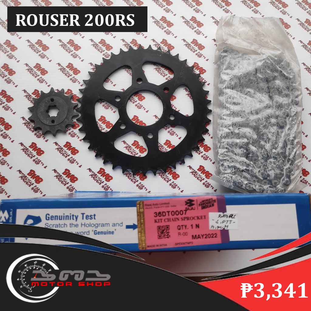 KIT CHAIN SPROCKET ROUSER RS200 36DT0007 v01.2025 | Shopee Philippines