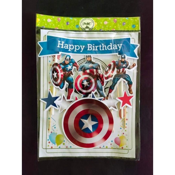 Captain America Cake Topper Shopee Philippines