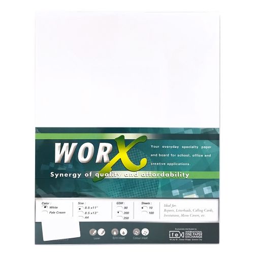 100PCS 90gsm Worx Specialty Board Certificate Paper White Cream