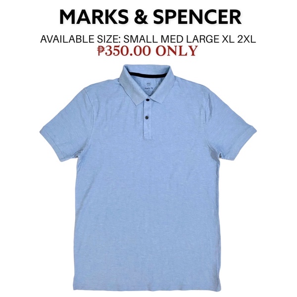 M&S MENS POLO SHIRT (BRANDED OVERRUNS) Shopee Philippines