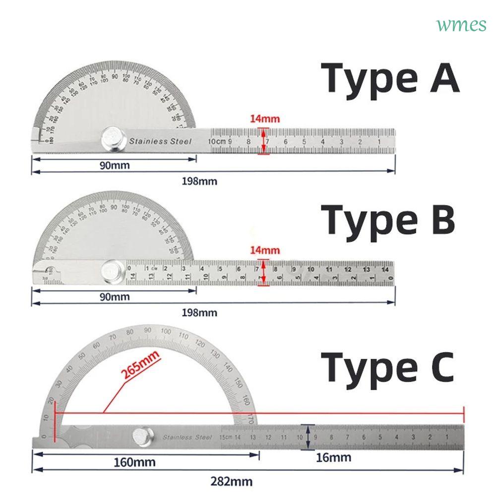 WMES1 Woodworking Tools Protractor Drafting Supplies Adjustable ...