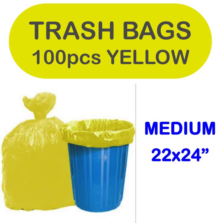 TRASH BAG / GARBAGE BAG YELLOW 100 PCS Shopee Philippines