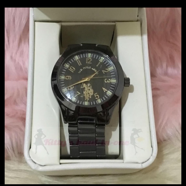 Us polo assn watch on sale black