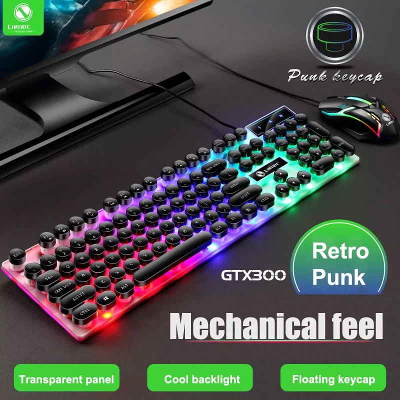 GTX300 104 key Gaming Keyboard USB Punk LED Backlight Gaming keyboard