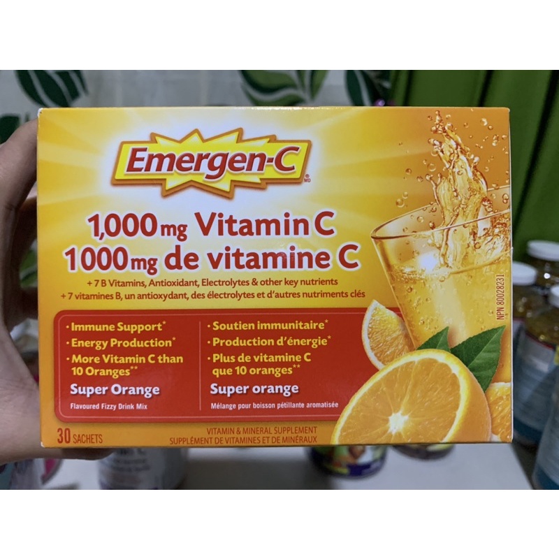 EmergenC, 1000mg Vitamin C Super Orange Shopee Philippines