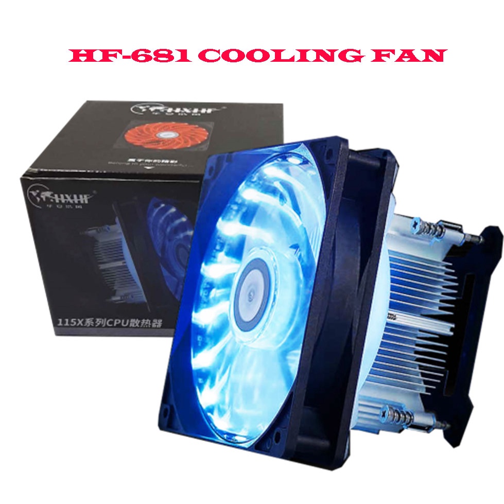 Hf-681 RGB Breathing Changing LED CPU Cooler Fan Cooling, Heatsink For ...