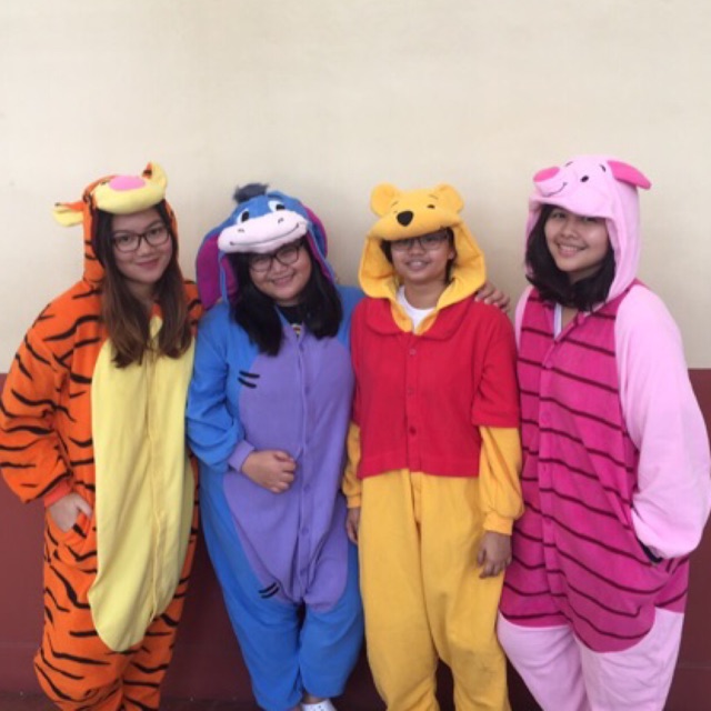 Pooh, Tigger, Eeyore & Piglet Onesie Kigurumi Cosplay Jumpsuit ...
