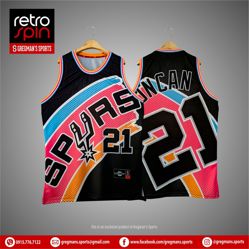 Spurs retro hot sale jersey