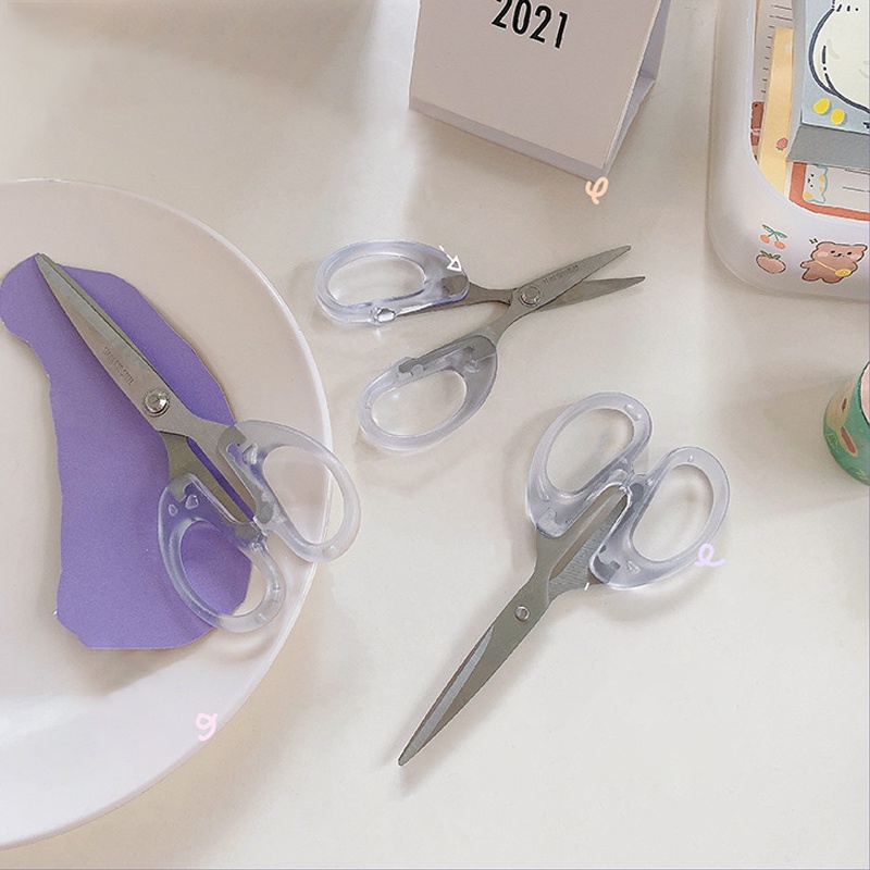 Leave Grass Transparent Scissors Handbook Scissors Finger Cutter DIY ...