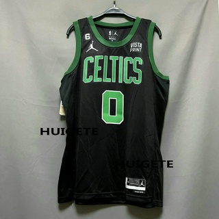 Mens Jayson Tatum #0 Boston Celtics Black Collection Rings Jersey