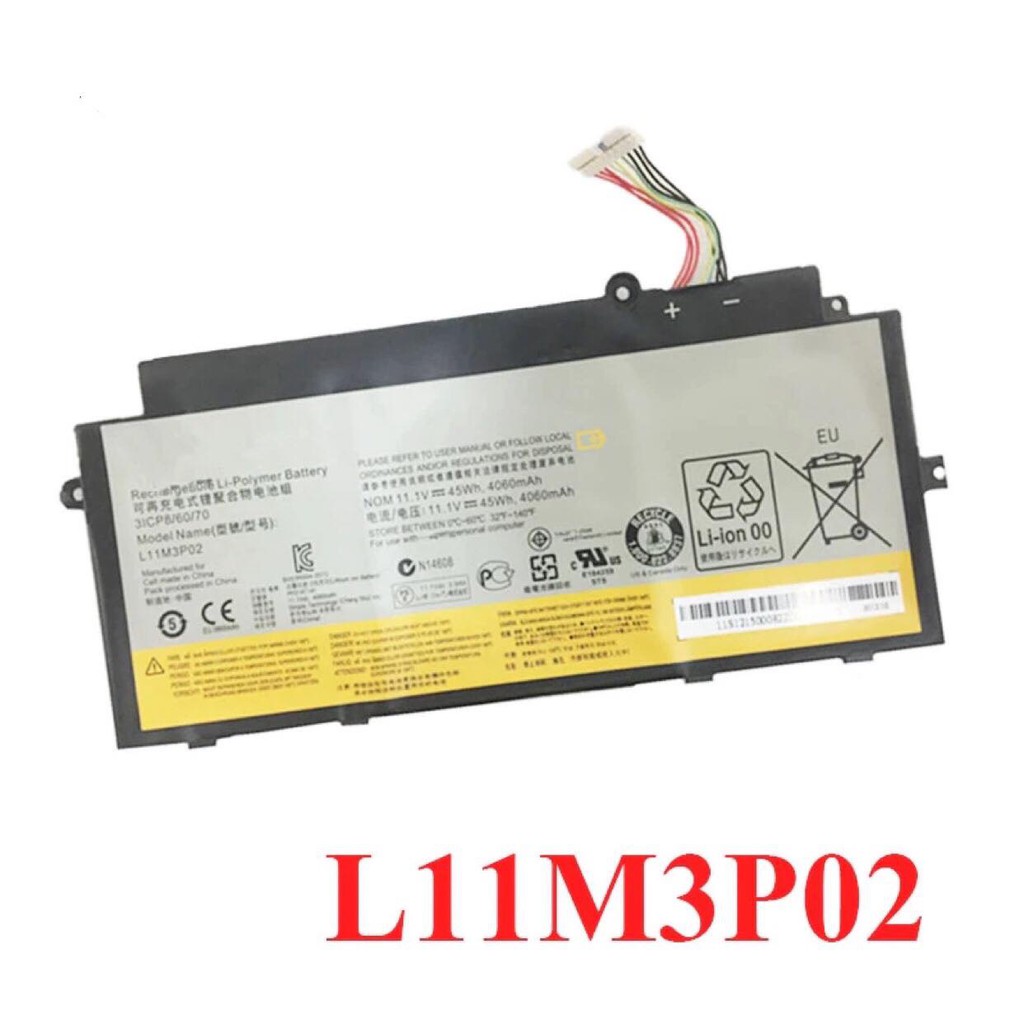laptop battery for Lenovo Ideapad U510 U31 L11L6P01 L11M3P02 Battery Cell  Laptop Battery - Main Image