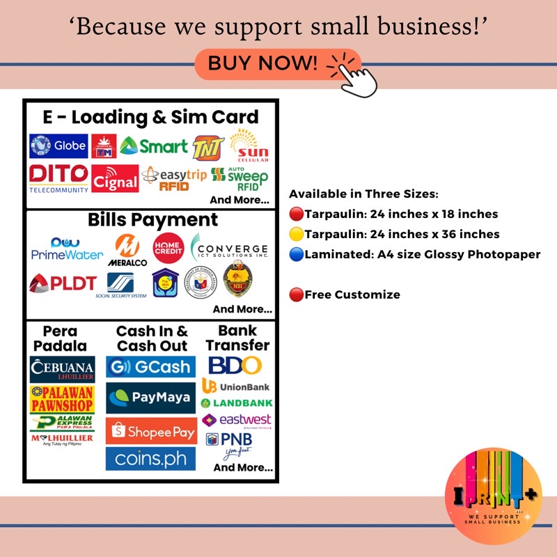 Tarpaulin!! All in One Business Tarpaulin!(24 inches x 36 inches