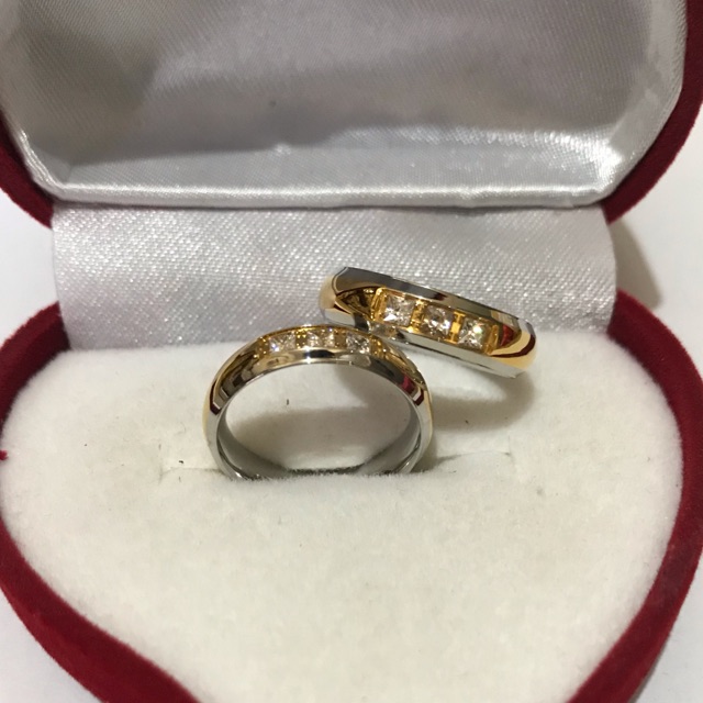 Italy 10k Wedding Ring with Free Box (Pair) | Shopee Philippines